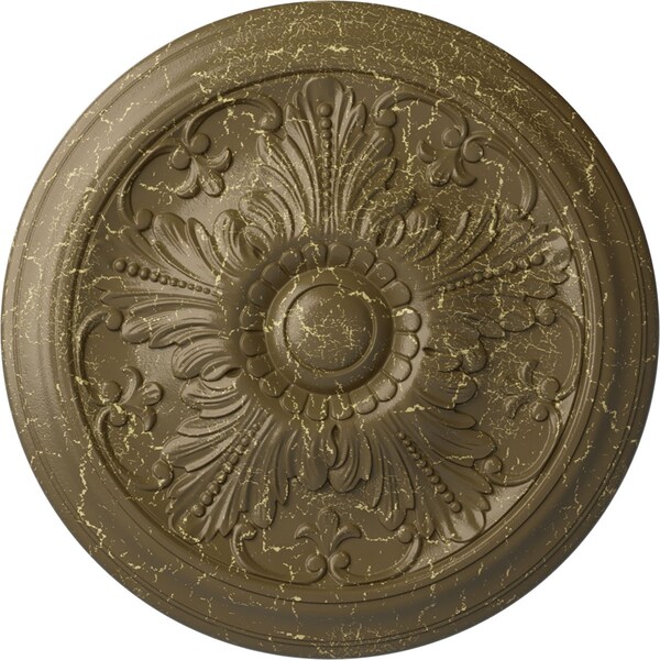 Ekena Millwork Vienna Ceiling Medallion (Fits Canopies up to 3 1/4"), 16 7/8"OD x 5/8"P, Mississippi Mud Crackle CM17VIMMC - main